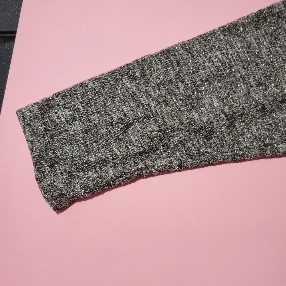 Forever 21 + Sparkle Glitter Knit Top Silver and Gold - Picture 2 of 8